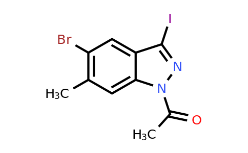 CAS 1788054-76-1 | 1-(5-bromo-3-iodo-6-methyl-1h-indazol-1-yl)ethan-1-one