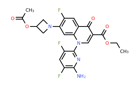 CAS 1788054-85-2 | Ethyl 7-(3-acetoxyazetidin-1-yl)-1-(6-amino-3,5-difluoropyridin-2-yl)-6-fluoro-4-oxo-1,4-dihydroquinoline-3-carboxylate