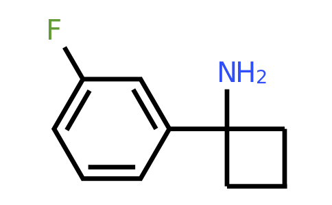 CAS 179411-86-0 | 1-(3-Fluorophenyl)cyclobutan-1-amine