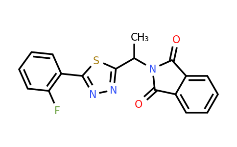 CAS 1795518-55-6 | 2-{1-[5-(2-fluorophenyl)-1,3,4-thiadiazol-2-yl]ethyl}-2,3-dihydro-1H-isoindole-1,3-dione