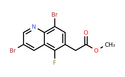 CAS 1799420-91-9 | Methyl 2-(3,8-dibromo-5-fluoroquinolin-6-yl)acetate