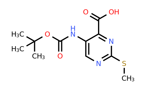 CAS 1799439-03-4 | 5-((tert-Butoxycarbonyl)amino)-2-(methylthio)pyrimidine-4-carboxylic acid