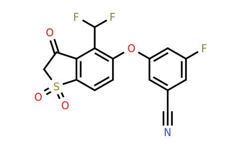 CAS 1799949-66-8 | 3-[4-(difluoromethyl)-1,1,3-trioxo-benzothiophen-5-yl]oxy-5-fluoro-benzonitrile