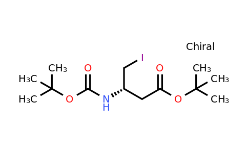 (S)-tert-Butyl 3-((tert-butoxycarbonyl)amino)-4-iodobutanoate