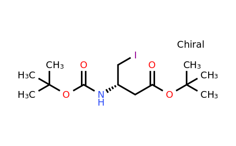 CAS 1802736-56-6 | (S)-tert-Butyl 3-((tert-butoxycarbonyl)amino)-4-iodobutanoate