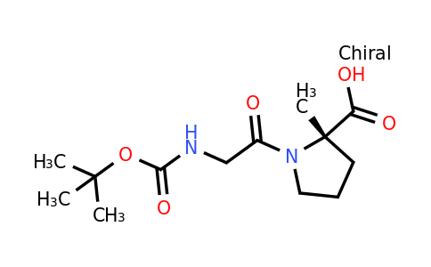 (2S)-1-[2-(tert-butoxycarbonylamino)acetyl]-2-methyl-pyrrolidine-2-carboxylic acid