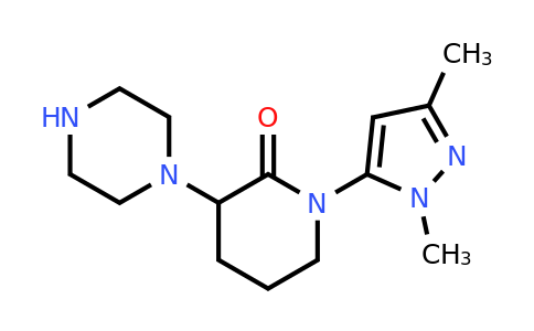 CAS 1803562-08-4 | 1-(1,3-dimethyl-1H-pyrazol-5-yl)-3-(piperazin-1-yl)piperidin-2-one