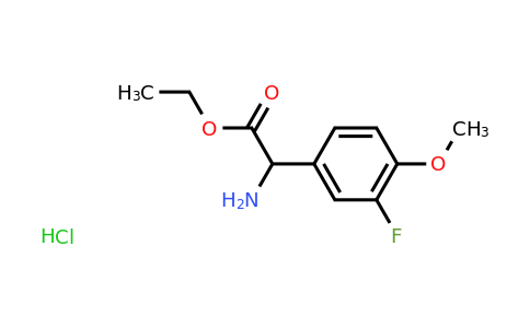 CAS 1803565-56-1 | ethyl 2-amino-2-(3-fluoro-4-methoxyphenyl)acetate hydrochloride