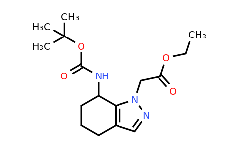 CAS 1803582-52-6 | ethyl 2-(7-{[(tert-butoxy)carbonyl]amino}-4,5,6,7-tetrahydro-1H-indazol-1-yl)acetate