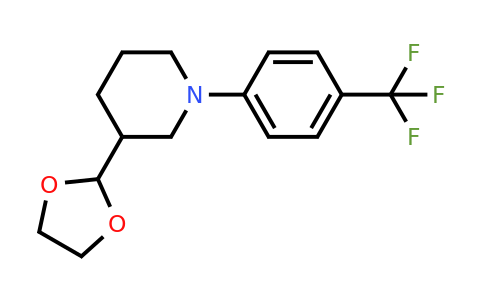 CAS 1803587-09-8 | 3-(1,3-dioxolan-2-yl)-1-[4-(trifluoromethyl)phenyl]piperidine
