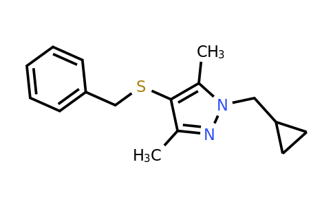 CAS 1803598-31-3 | 4-(benzylsulfanyl)-1-(cyclopropylmethyl)-3,5-dimethyl-1H-pyrazole