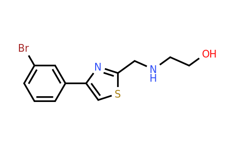 CAS 1803607-76-2 | 2-({[4-(3-bromophenyl)-1,3-thiazol-2-yl]methyl}amino)ethan-1-ol