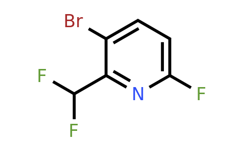 CAS 1803695-57-9 | 3-bromo-2-(difluoromethyl)-6-fluoro-pyridine