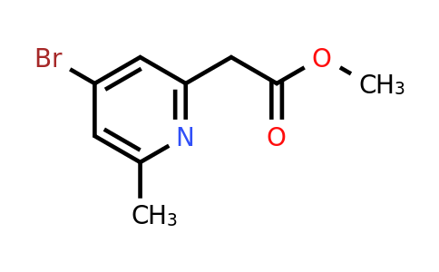 CAS 1805567-32-1 | methyl 2-(4-bromo-6-methylpyridin-2-yl)acetate