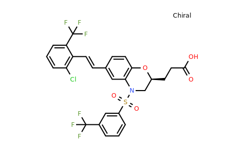CAS 1807791-77-0 | 3-[(2S)-6-[(E)-2-[2-chloro-6-(trifluoromethyl)phenyl]vinyl]-4-[3-(trifluoromethyl)phenyl]sulfonyl-2,3-dihydro-1,4-benzoxazin-2-yl]propanoic acid