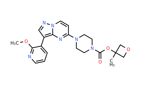 CAS 1809862-74-5 | 3-Methyloxetan-3-yl 4-[3-(2-methoxypyridin-3-yl)pyrazolo[1,5-a]pyrimidin-5-yl]piperazine-1-carboxylate