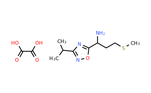 CAS 1820603-84-6 | 1-(3-isopropyl-1,2,4-oxadiazol-5-yl)-3-(methylthio)propan-1-amine oxalate
