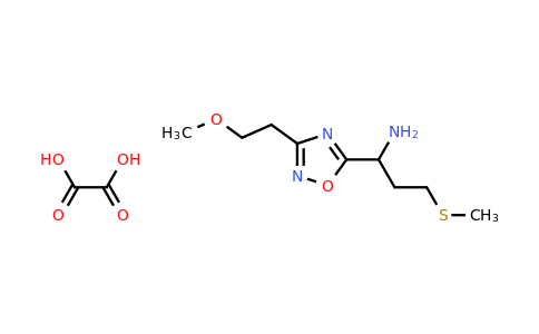 CAS 1820705-96-1 | 1-(3-(2-methoxyethyl)-1,2,4-oxadiazol-5-yl)-3-(methylthio)propan-1-amine oxalate