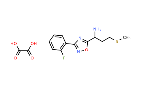 CAS 1820705-98-3 | 1-(3-(2-fluorophenyl)-1,2,4-oxadiazol-5-yl)-3-(methylthio)propan-1-amine oxalate