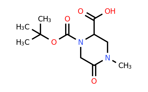 CAS 1822579-90-7 | 1-[(tert-Butoxy)carbonyl]-4-methyl-5-oxopiperazine-2-carboxylic acid