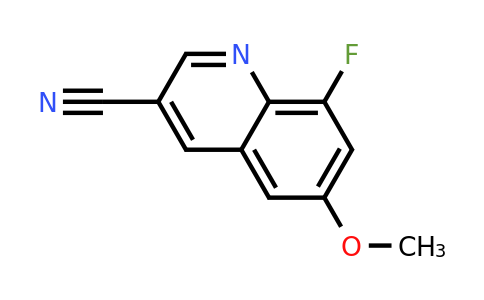 CAS 1823364-60-8 | 8-Fluoro-6-methoxyquinoline-3-carbonitrile