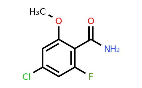 CAS 1823882-44-5 | 4-Chloro-2-fluoro-6-methoxybenzamide