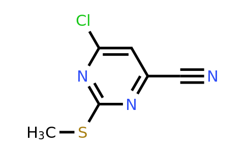 CAS 1824095-58-0 | 6-chloro-2-methylsulfanyl-pyrimidine-4-carbonitrile