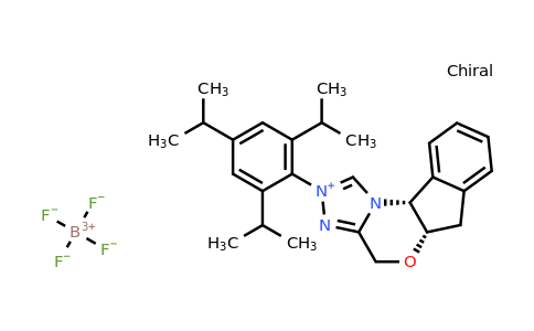CAS 1827720-97-7 | 4H,6H-Indeno[2,1-b][1,2,4]triazolo[4,3-d][1,4]oxazinium, 5a,10b-dihydro-2-[2,4,6-tris(1-methylethyl)phenyl]-, (5aS,10bR)-, tetrafluoroborate(1-) (1:1)