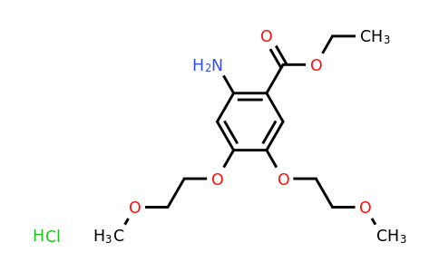 CAS 183322-17-0 | Ethyl 2-amino-4,5-bis(2-methoxyethoxy)benzoate hydrochloride