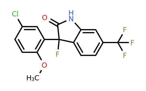 CAS 183720-28-7 | 3-(5-Chloro-2-methoxyphenyl)-3-fluoro-6-(trifluoromethyl)indolin-2-one