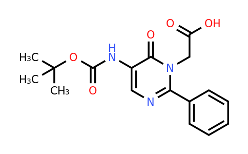 CAS 184710-54-1 | 2-(5-((tert-Butoxycarbonyl)amino)-6-oxo-2-phenylpyrimidin-1(6H)-yl)acetic acid