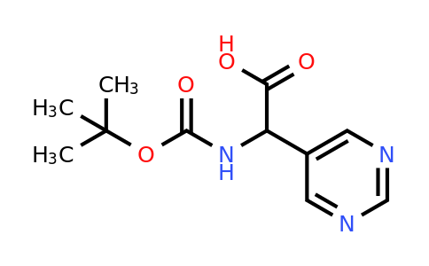 CAS 1850152-05-4 | 2-{[(tert-butoxy)carbonyl]amino}-2-(pyrimidin-5-yl)acetic acid