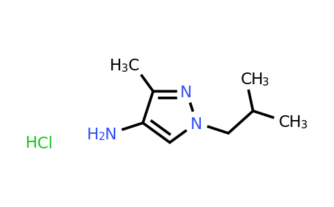 CAS 1855907-30-0 | 3-methyl-1-(2-methylpropyl)-1H-pyrazol-4-amine hydrochloride