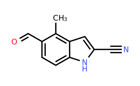 CAS 1857296-22-0 | 5-formyl-4-methyl-1H-indole-2-carbonitrile