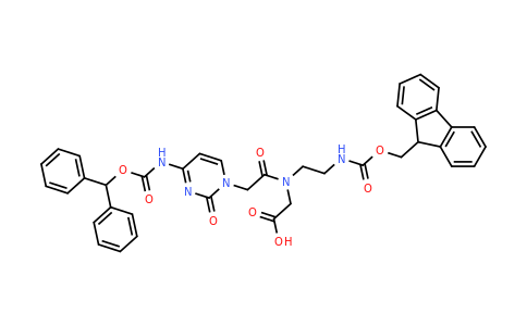 2-(N-(2-((((9H-Fluoren-9-yl)methoxy)carbonyl)amino)ethyl)-2-(4-(((benzhydryloxy)carbonyl)amino)-2-oxopyrimidin-1(2H)-yl)acetamido)acetic acid