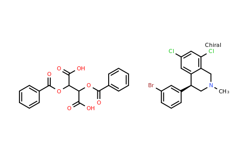 CAS 1870821-30-9 | (S)-4-(3-bromophenyl)-6,8-dichloro-2-methyl-1,2,3,4-tetrahydroisoquinoline 2,3-bis(benzoyloxy)succinate