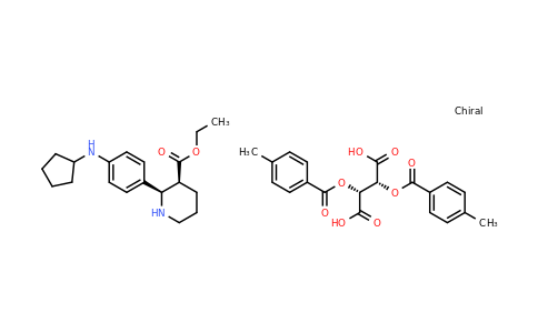 CAS 1893415-79-6 | (2R,3R)-2,3-bis(4-methylbenzoyloxy)butanedioic acid; ethyl (2R,3S)-2-[4-(cyclopentylamino)phenyl]piperidine-3-carboxylate