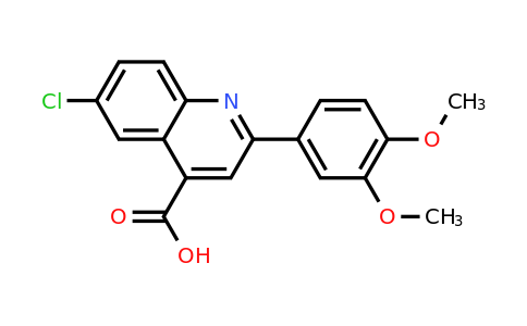 CAS 19021-16-0 | 6-Chloro-2-(3,4-dimethoxyphenyl)quinoline-4-carboxylic acid