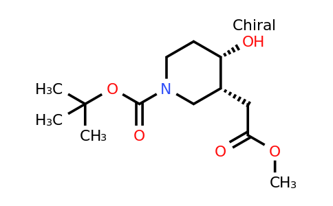 CAS 1903429-83-3 | tert-butyl cis-4-hydroxy-3-(2-methoxy-2-oxo-ethyl)piperidine-1-carboxylate