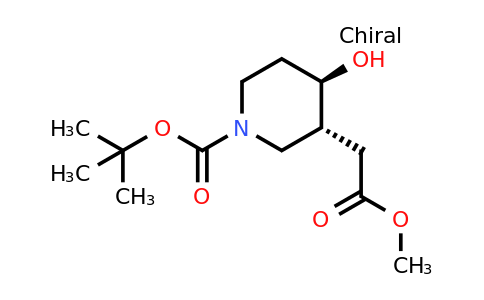 CAS 1903986-65-1 | tert-butyl trans-4-hydroxy-3-(2-methoxy-2-oxo-ethyl)piperidine-1-carboxylate