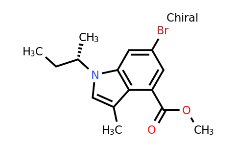 CAS 1922199-97-0 | methyl 6-bromo-1-[(2S)-butan-2-yl]-3-methyl-1H-indole-4-carboxylate