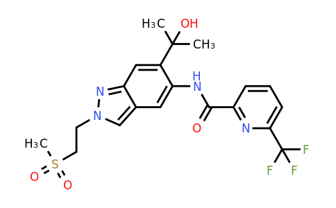 CAS 1931994-81-8 | N-[6-(1-hydroxy-1-methyl-ethyl)-2-(2-methylsulfonylethyl)indazol-5-yl]-6-(trifluoromethyl)pyridine-2-carboxamide