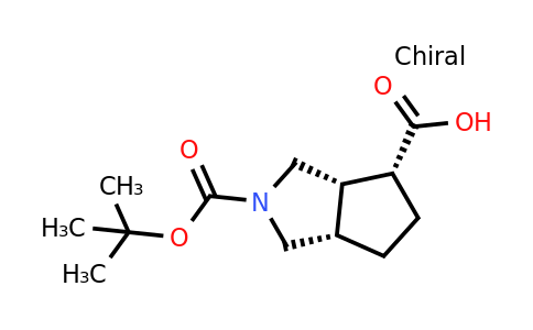 CAS 1932820-13-7 | (3aS,4R,6aS)-2-[(tert-butoxy)carbonyl]-
octahydrocyclopenta[c]pyrrole-4-carboxylic acid