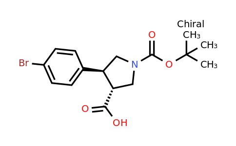 CAS 1949806-00-1 | (3R,4S)-4-(4-bromophenyl)-1-[(tert-
butoxy)carbonyl]pyrrolidine-3-carboxylic acid