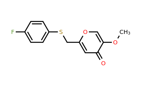CAS 1949816-49-2 | 2-(((4-fluorophenyl)thio)methyl)-5-methoxy-4H-pyran-4-one