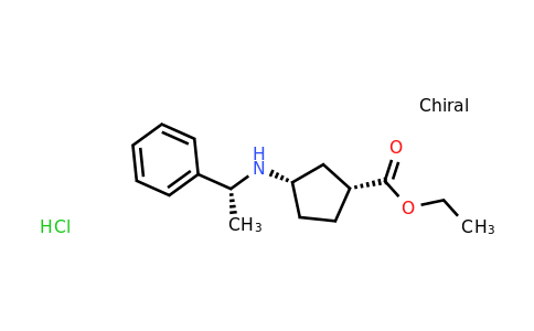CAS 1951425-19-6 | (1R,3S)-Ethyl 3-(((R)-1-phenylethyl)amino)cyclopentanecarboxylate hydrochloride