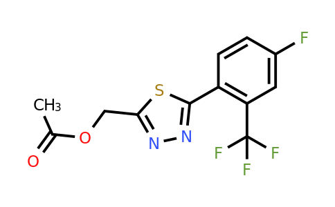 CAS 1951438-92-8 | (5-(4-Fluoro-2-(trifluoromethyl)phenyl)-1,3,4-thiadiazol-2-yl)methyl acetate