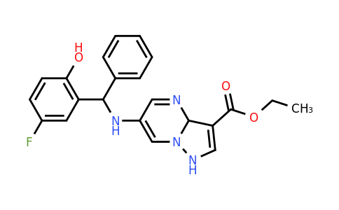CAS 1951445-02-5 | Ethyl 6-(((5-fluoro-2-hydroxyphenyl)(phenyl)methyl)amino)-1,3a-dihydropyrazolo[1,5-a]pyrimidine-3-carboxylate