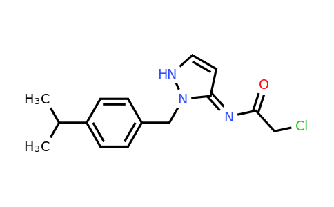 CAS 1955564-27-8 | 2-Chloro-N-(2-{[4-(propan-2-yl)phenyl]methyl}-2,3-dihydro-1H-pyrazol-3-ylidene)acetamide