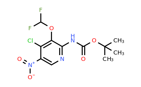 CAS 1956322-97-6 | tert-Butyl (4-chloro-3-(difluoromethoxy)-5-nitropyridin-2-yl)carbamate